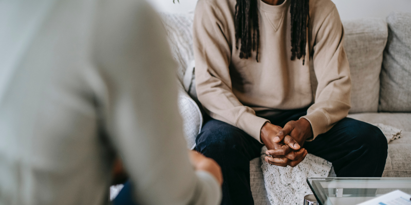 Member of staff receiving counselling